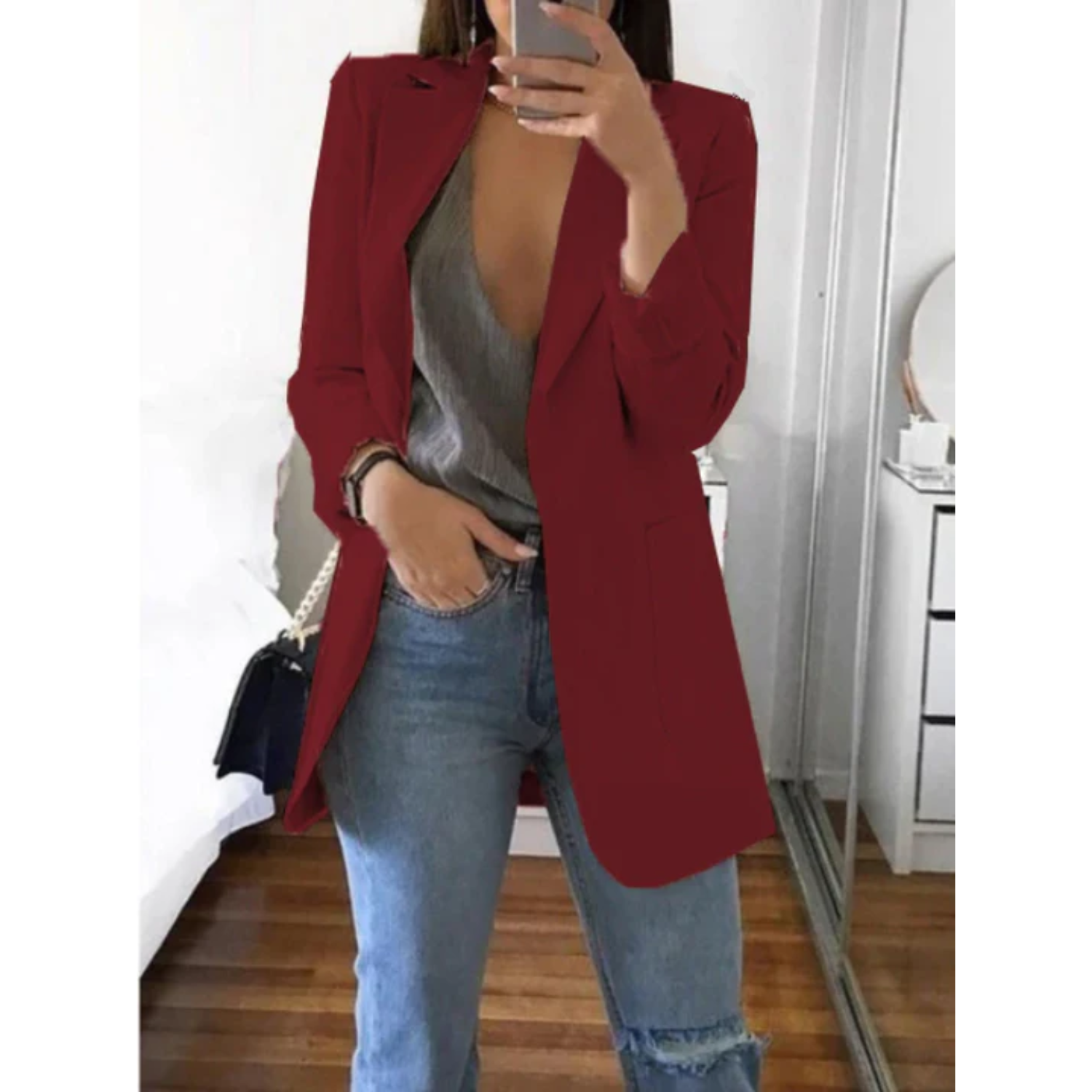Stylizacja biurowa z marynarką Slim-Fit