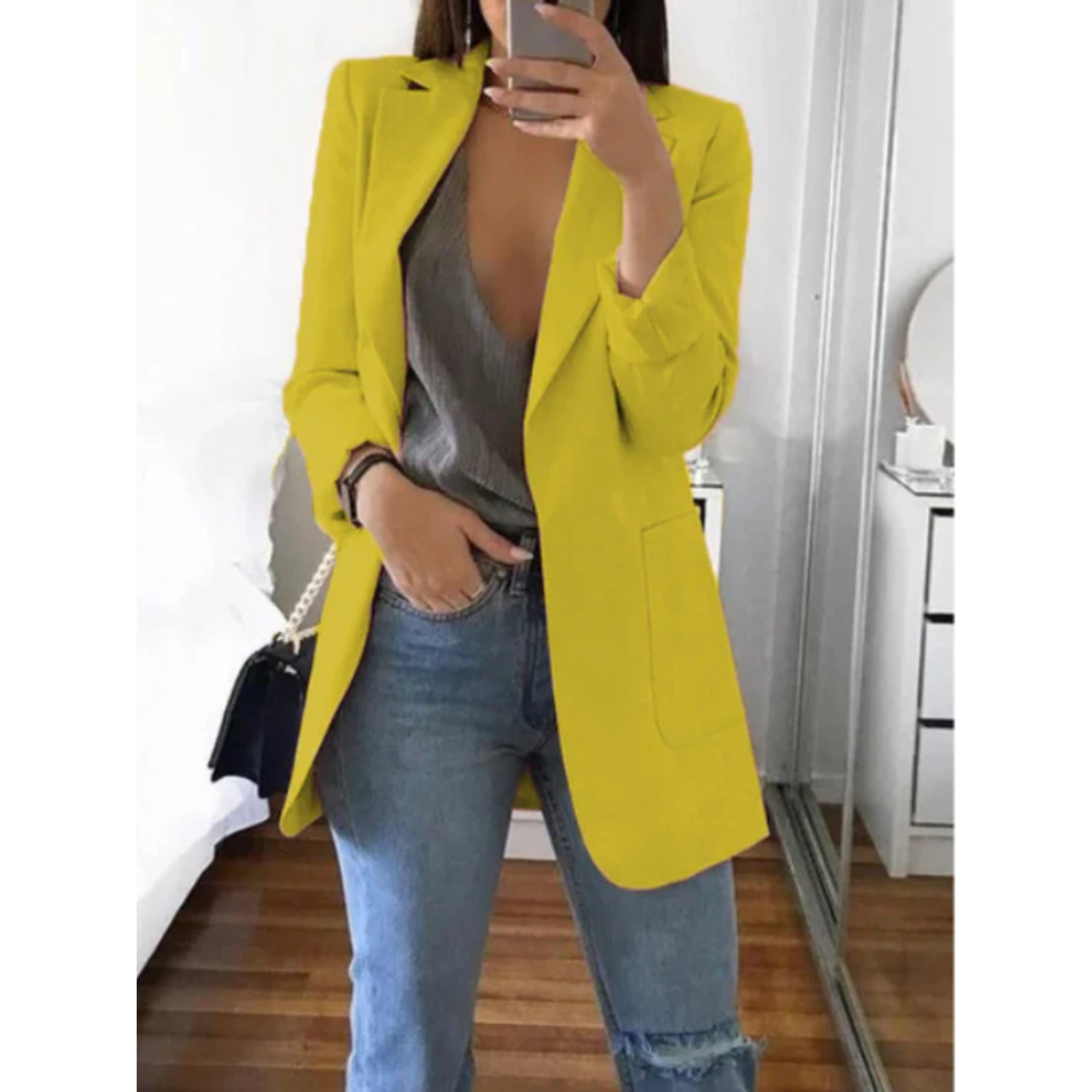 Marynarka Slim-Fit w kolorze granatowym na wieszaku