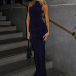 Detale dekoltu i ramion w sukience Luna Glamour