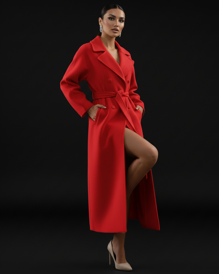 Klara | Długa stylowa trenczowa kurtka damska | Elegancja i nowoczesność