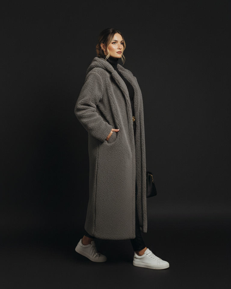 Livia | Ciepły płaszcz teddy damski | Komfort i styl na zimę